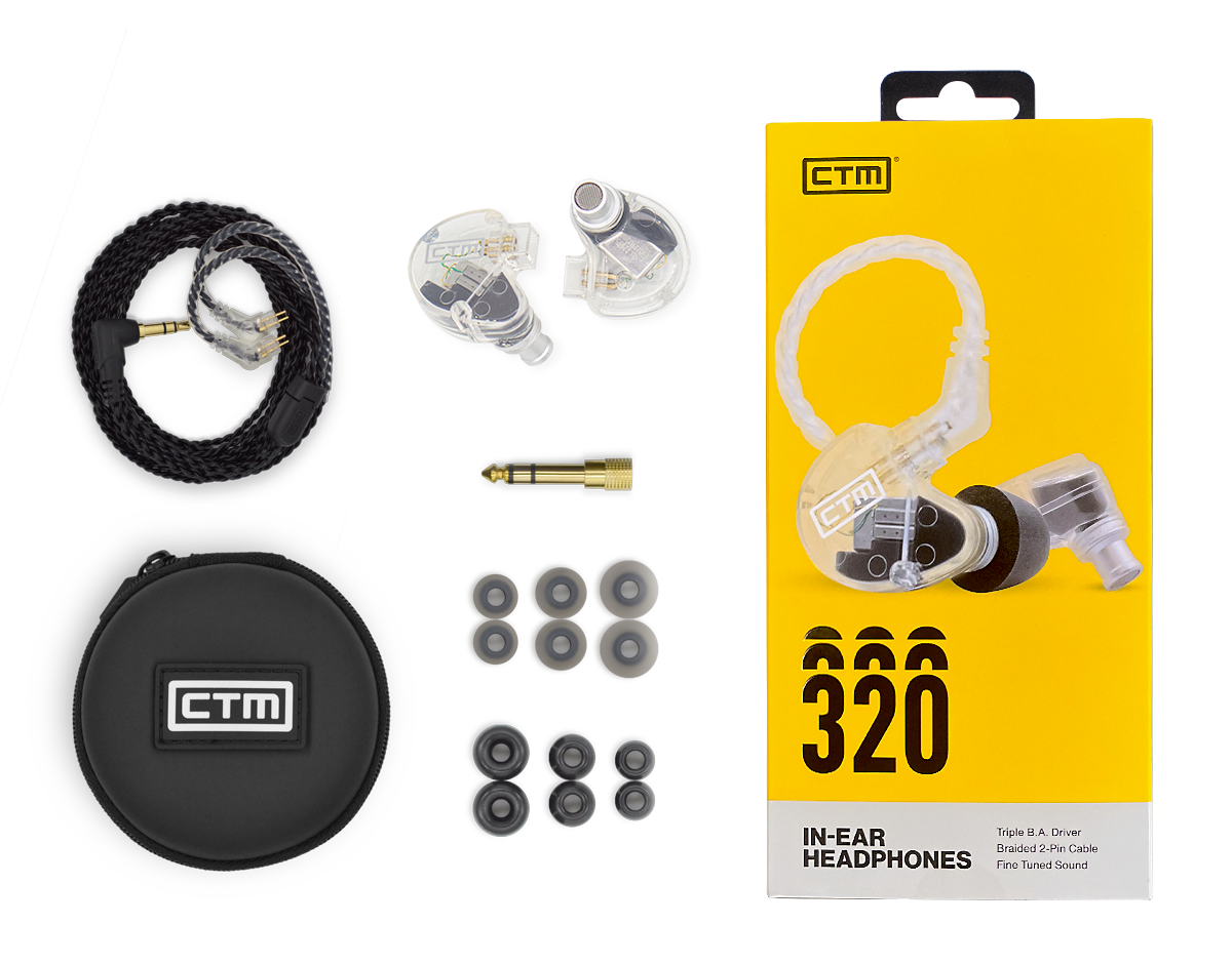 CTM CE320 - Pro Isolating Triple Driver Wired Earphone by Clear Tune Monitors