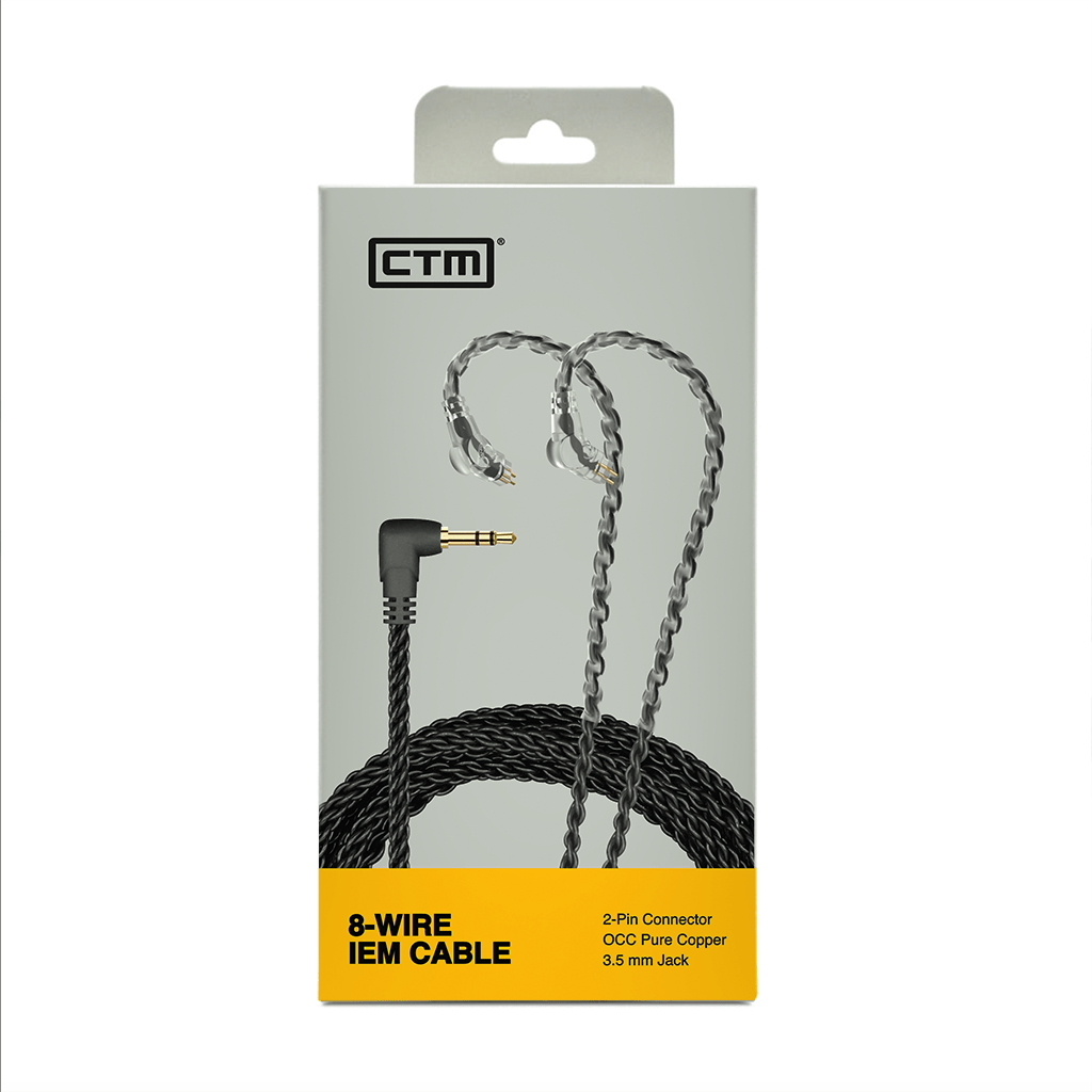 IEM 8 - Wire Upgrade Cable Black - Clear Tune Monitors