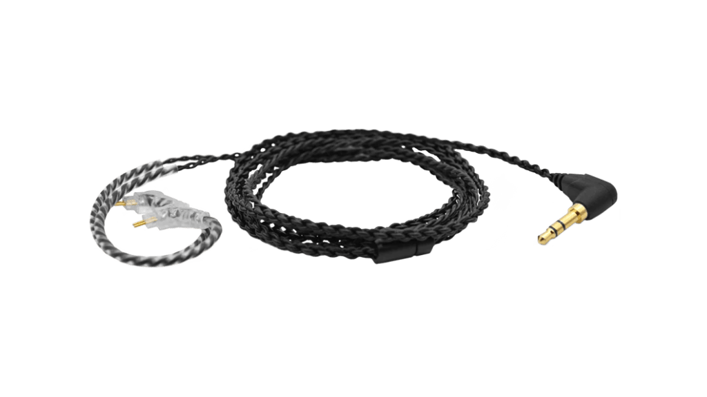 Câble Écouteurs KZM2 3.5mm Avec 2 Micros Plaqué Argent & Commutateurs EQ - Pour Enregistrement, Podcast, Streaming