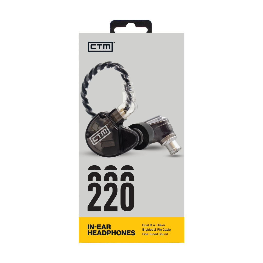 CE220 - Pro Isolating Dual Driver Wired Earphones by Clear Tune Monitors