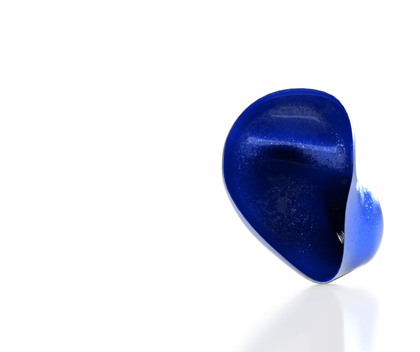 Solid Blue Sparkled Shell