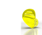 Load image into Gallery viewer, Translucent Yellow Sparkled Shell
