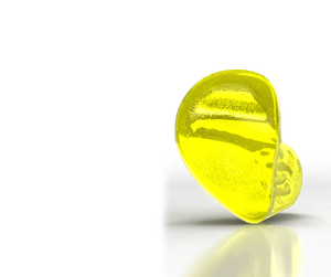 Translucent Yellow Sparkled Shell