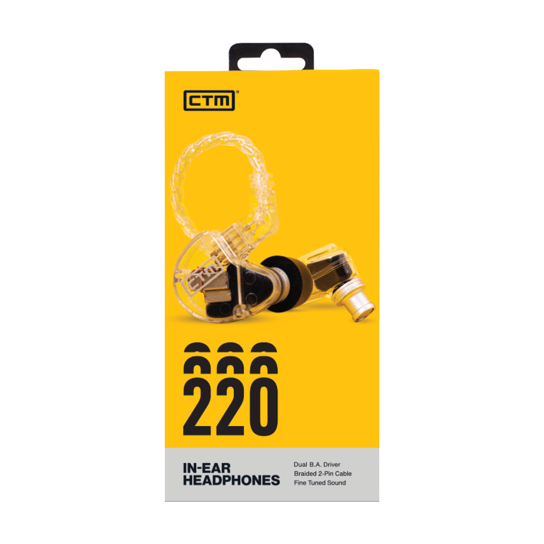 CE220 - Pro Isolating Dual Driver Wired Earphones by Clear Tune Monitors - Clear Tune Monitors